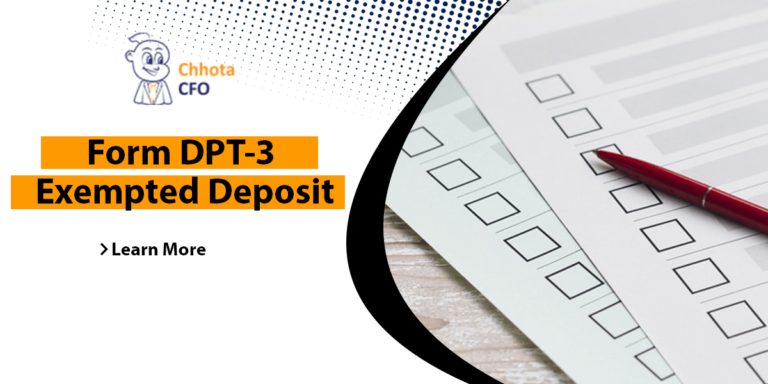 Form DPT-3 Exempted Deposit