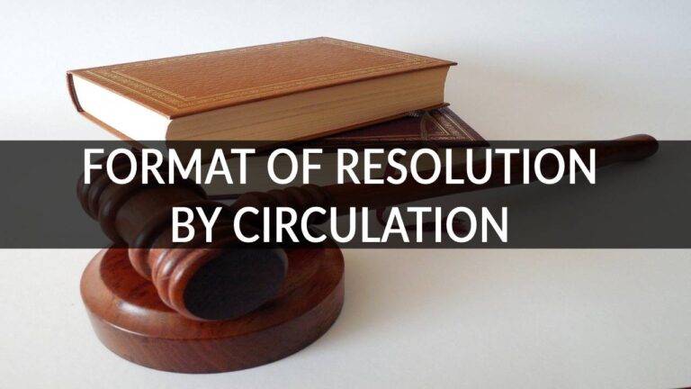 Format of Resolution by Circulation