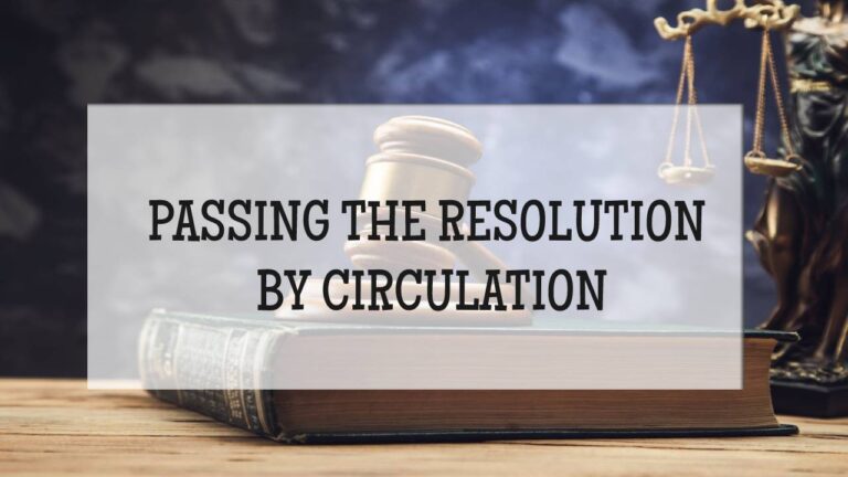 Passing the resolution by circulation