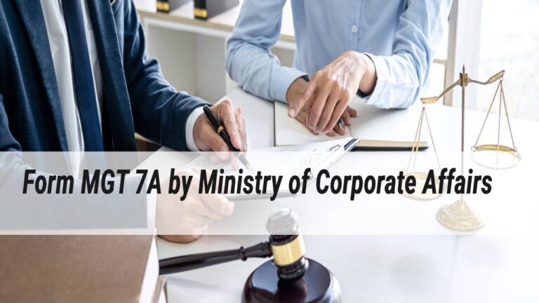 Introduction of form MGT 7A by ministry of corporate affairs