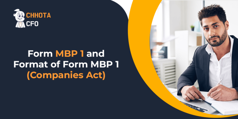 Form MBP 1 and Format of Form MBP 1 (Companies Act)